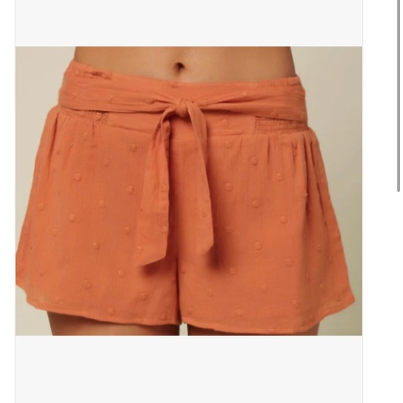 EUC ONEILL O'NEILL DARLA DOT SHORT Sz Medium orange.! First pic cover shot - Picture 1 of 12